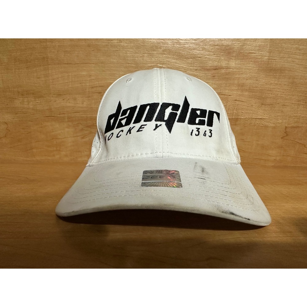 Dangler Hockey 1363 SnapBack White Hat Baseball Cap One Size Adjustable